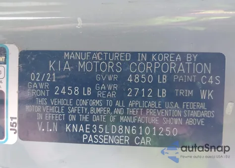 2022 Kia Stinger Gt-Line z USA, uszkodzony, nr VIN KNAE35LD8N6101250